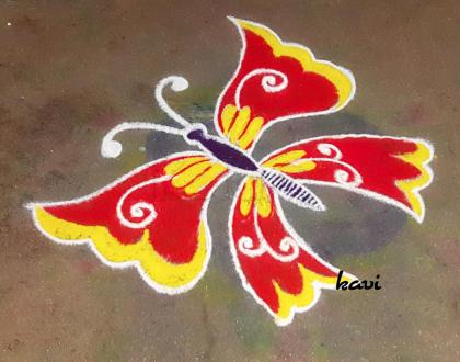 Rangoli: Bright Butterfly 