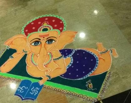 Rangoli: Ganesha rangoli