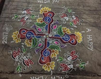 Rangoli: Happy New Year rangoli